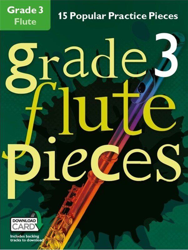Grade 3 Flute Pieces by Christopher Hussey - 24 Pages, Includes Backing Tracks, Classic & Contemporary Tunes for Flute