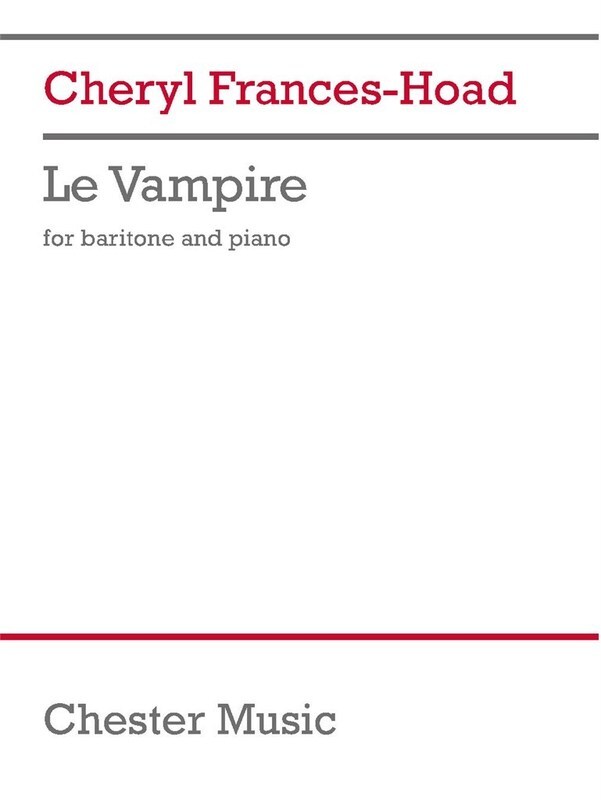 Frances-Hoad - Le Vampire For Baritone/Piano Softcover Book (Vocal)