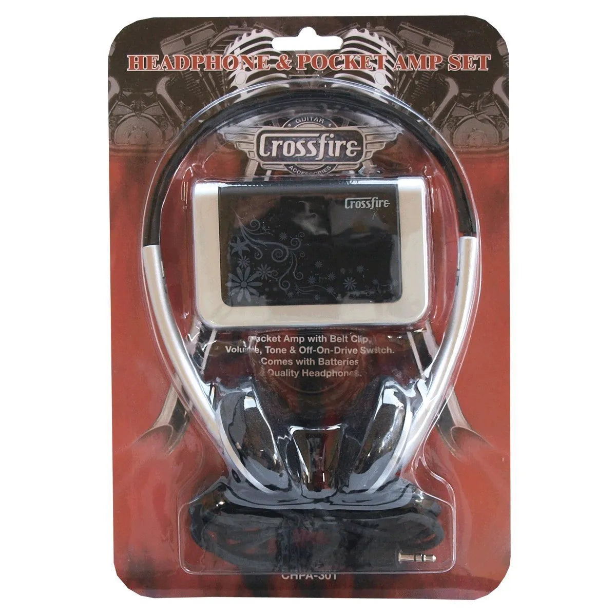 Crossfire CHPA-301-BLK Electric Guitar Pocket Amplifier & Headphone Set — view 5