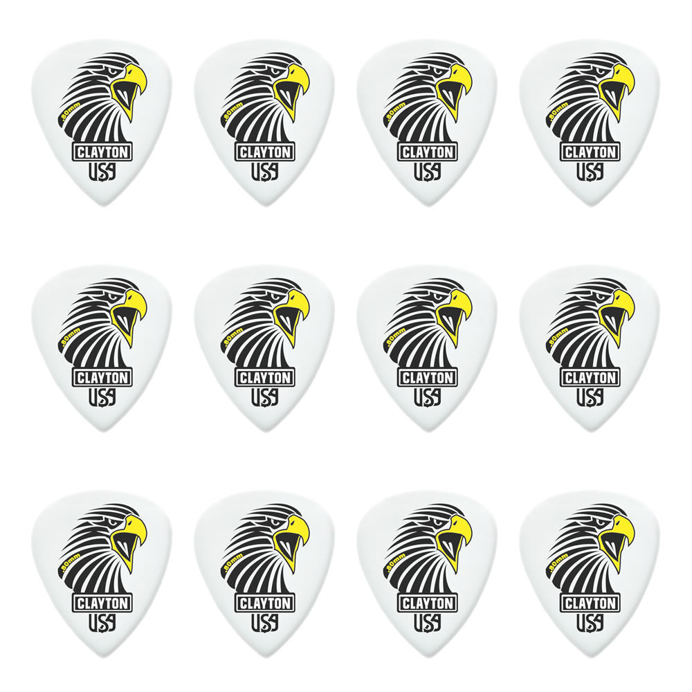 Clayton Acetal Eagle Sharp Standard Guitar Picks 0.80mm - 12 Pack — view 2