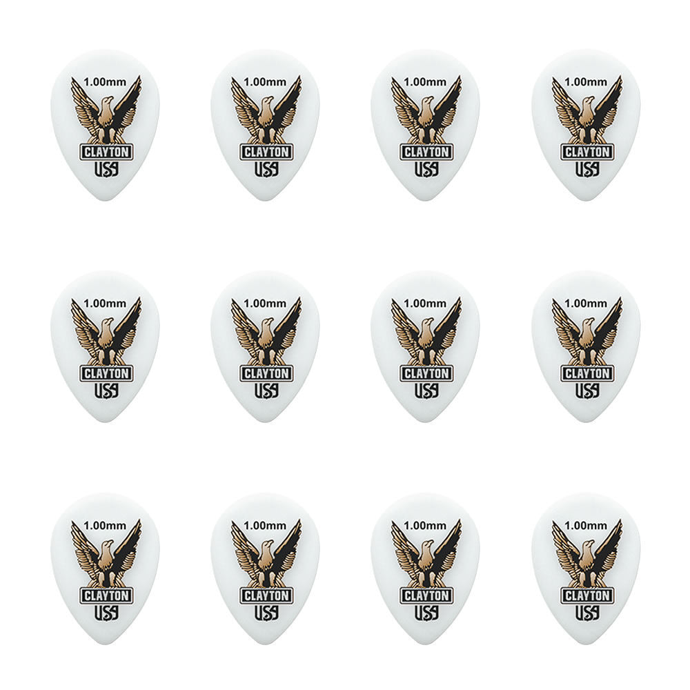 Clayton Acetal Eagle Small Teardrop Guitar Picks 1.00mm - 12 Pack — view 2