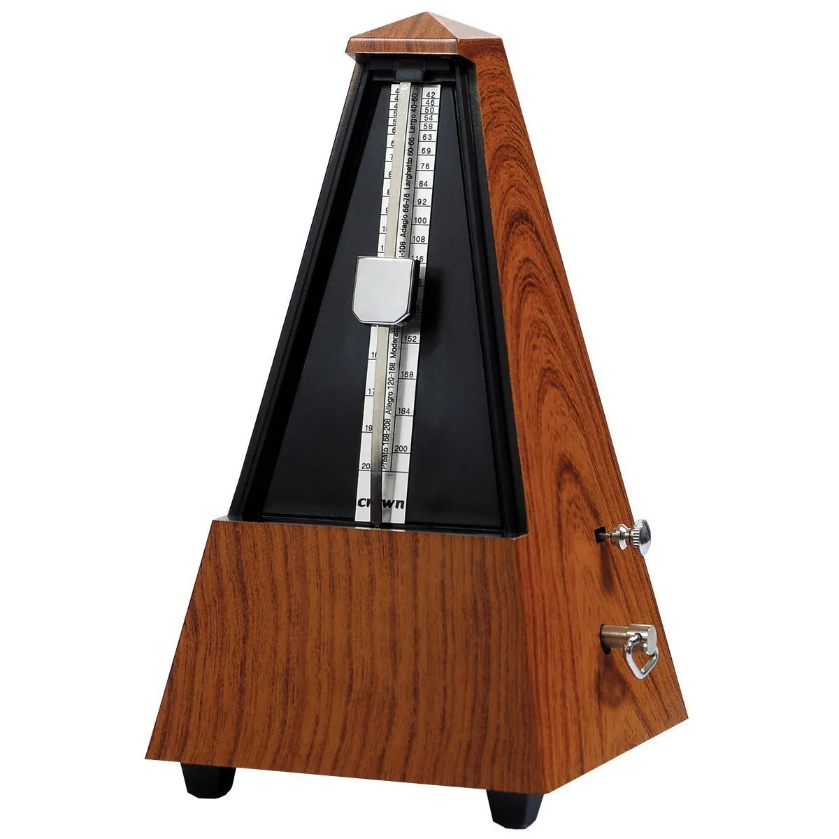 Crown CM-28-LTK Traditional Metronome with Light Teak Wood Look Finish