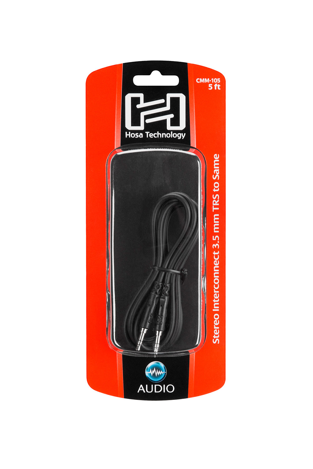 Hosa Stereo Interconnect, 3.5 mm TRS to Same, 5 ft