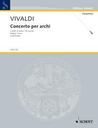 Vivaldi Concerto per Archi PV 113 / RV 133 E Minor Full Score by Schott Music, 16 Pages