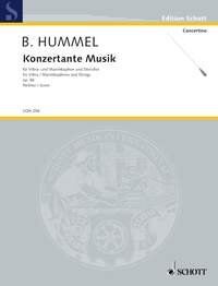 Hummel Konzertante Musik Op 86 Full Score for Vibraphone, Marimba, and Strings - 100 Pages