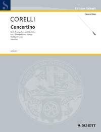Corelli Concertino B Flat Major for 2 Trumpets and Strings Full Score