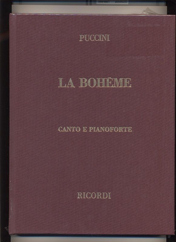 La Boheme Vocal Score Hardback Book