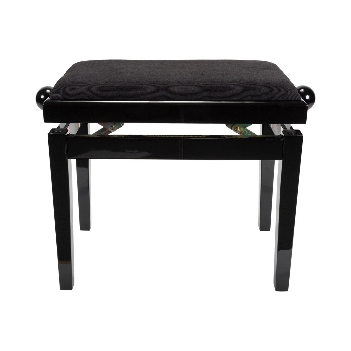 Crown Timber Trim Height Adjustable Piano Stool Black Velvet CPS-5AV-BLK — view 2