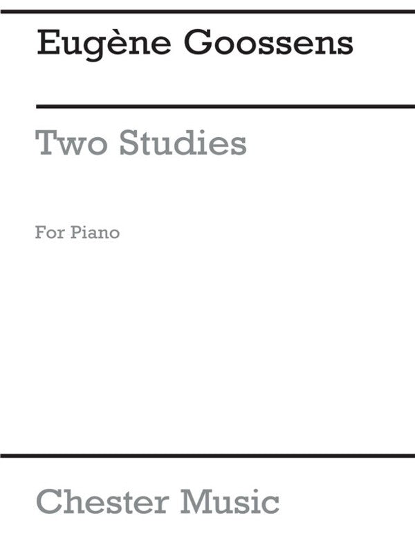 Goossens - Studies Op 38 For Piano (Softcover Book)
