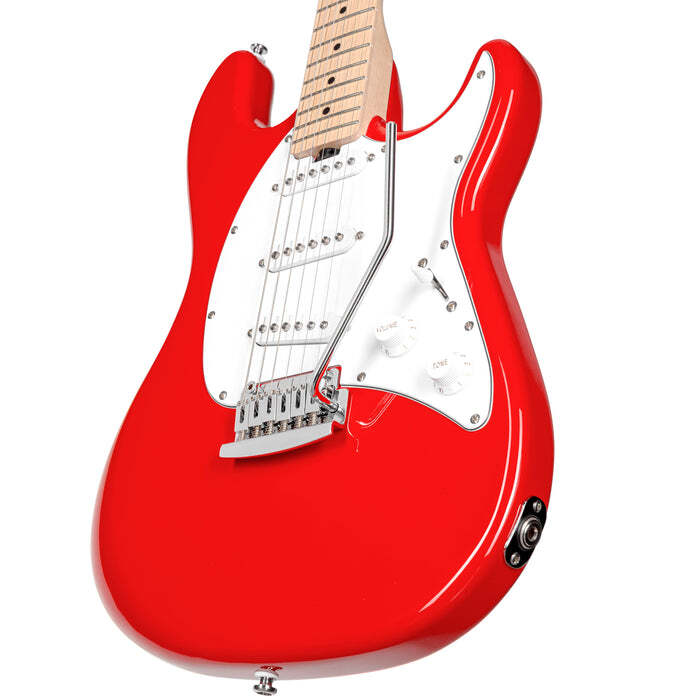 Sterling by Music Man S.U.B. Cutlass CT30SSS, Fiesta Red Electric Guitar — view 3