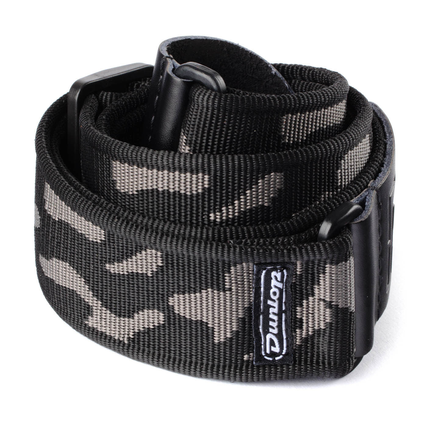 Jim Dunlop Guitar Strap Classic Woven Black with Grey Cammo