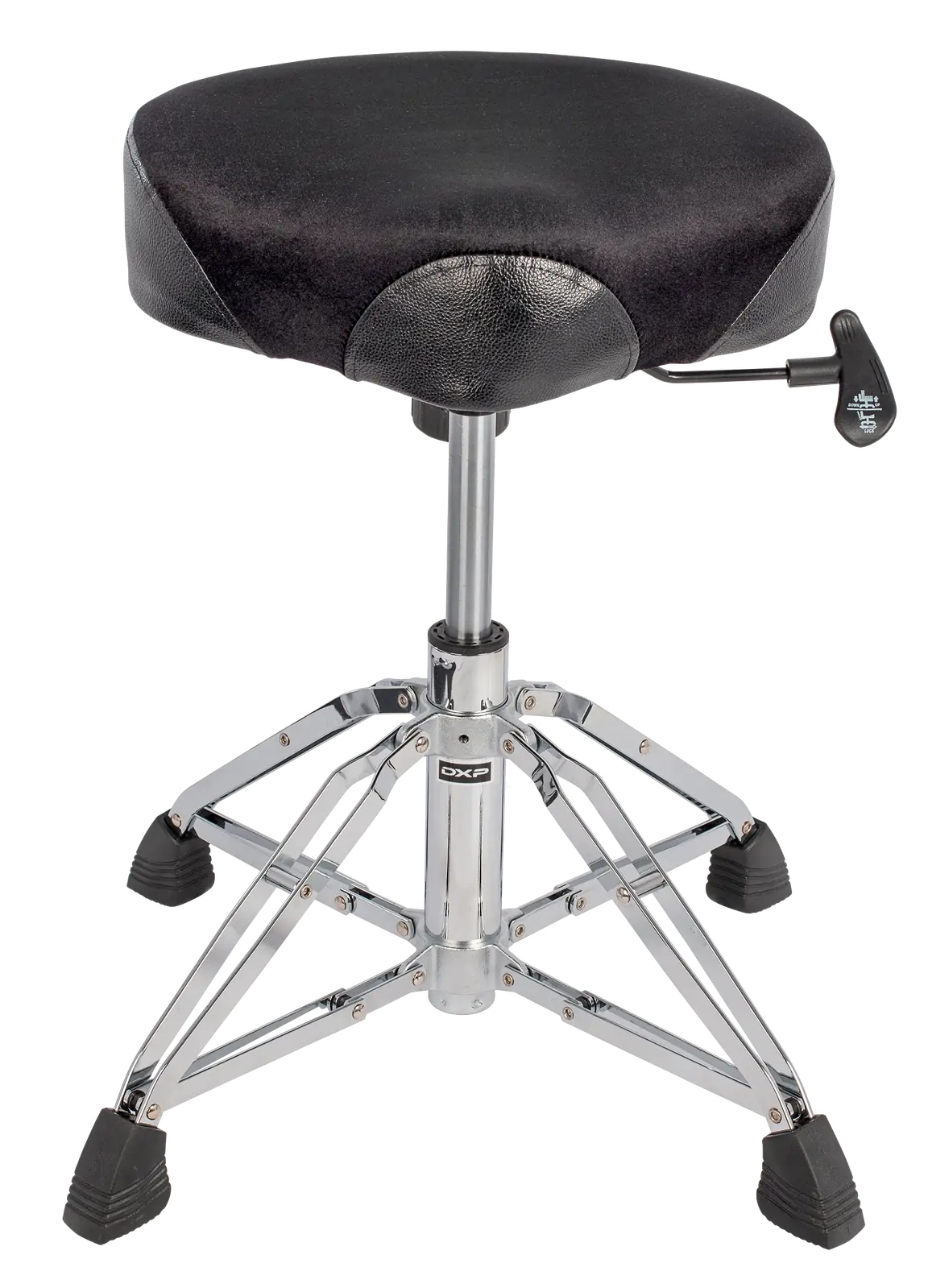 DXP Deluxe Hydraulic Drum Throne with Plush Saddle Seat and Adjustable Height
