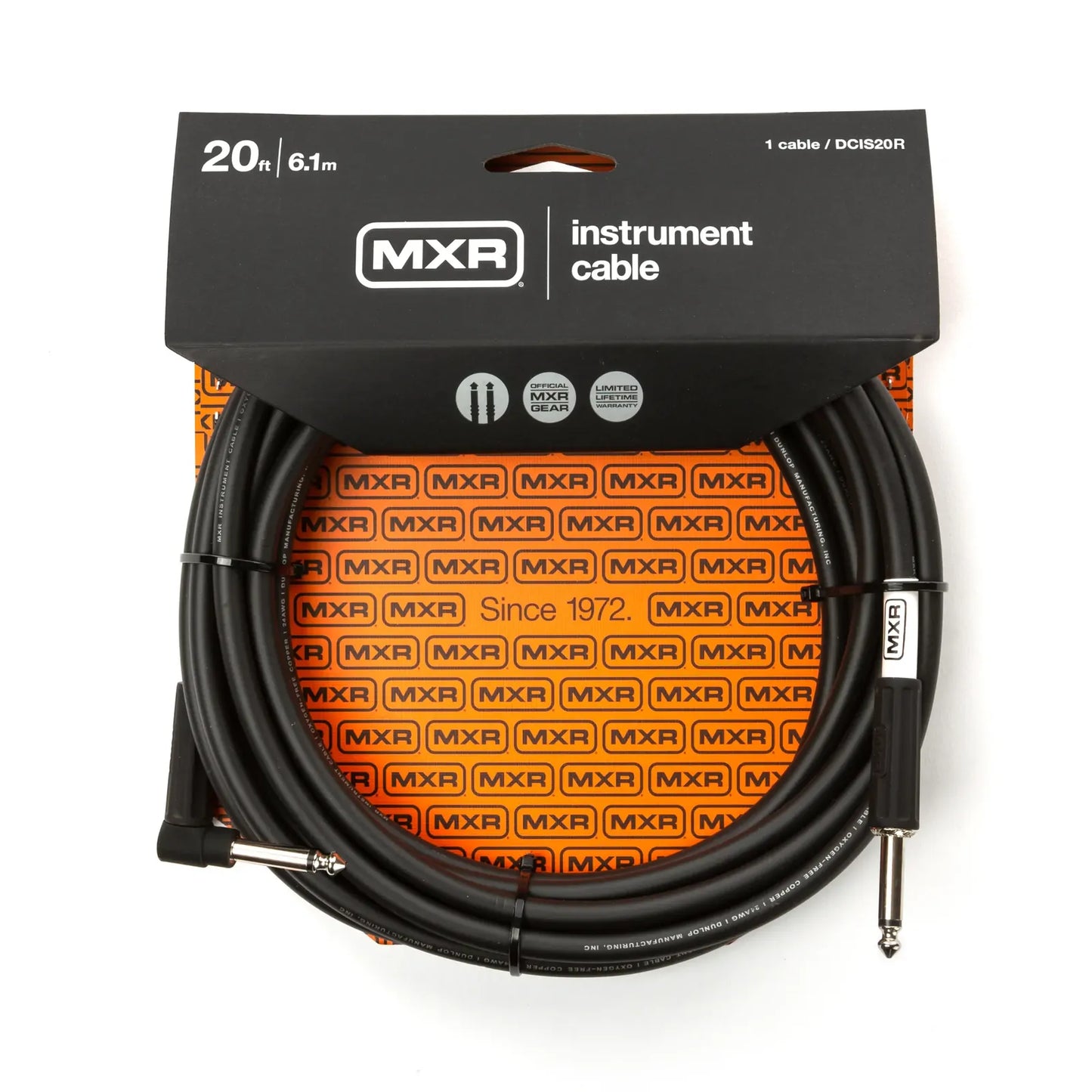 Mxr 20 FT Instrument Right Angle Cable DCIS20R