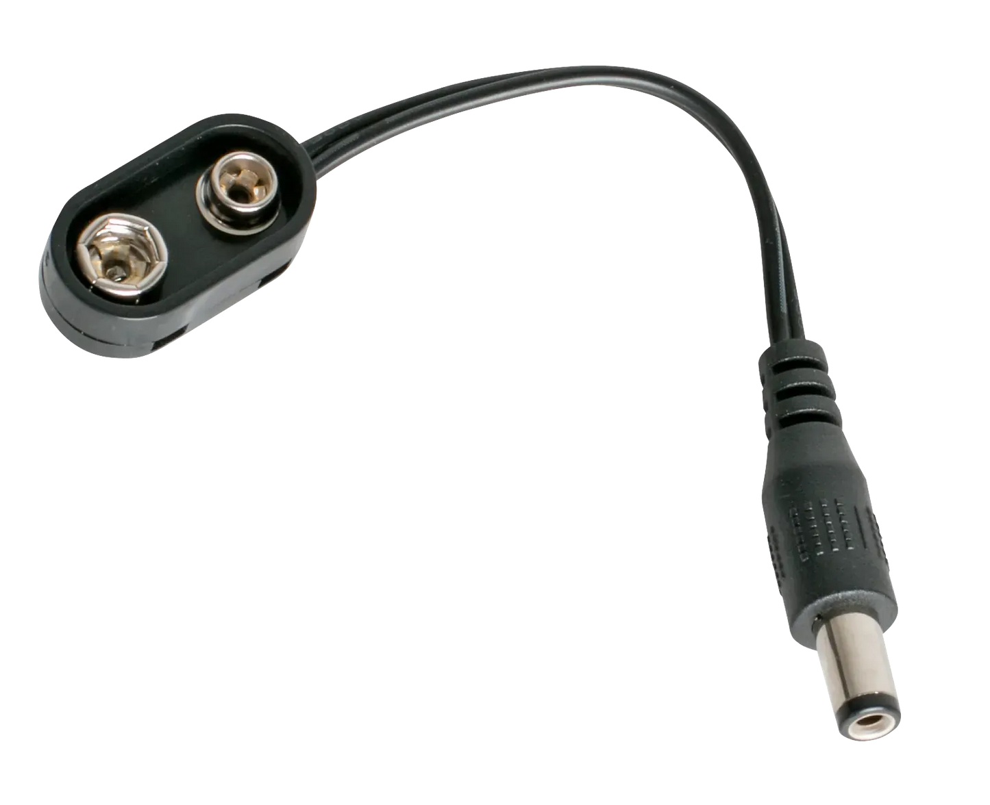 Carson Cable Co Carson 9V DC Cable 10cm for Guitar - Powerplay Battery Clip to 2.1mm Connector