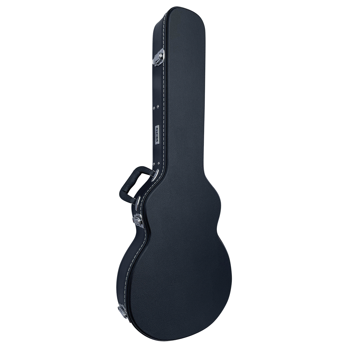 DCM WLP1 Wood Case for Les Paul Electric Guitar with Black Plush Lining and Chrome Hardware