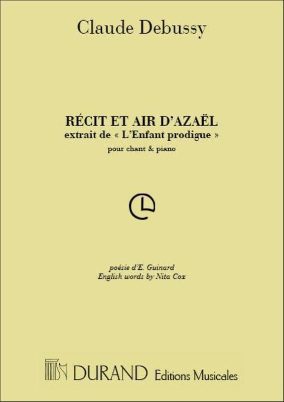 Debussy - Recit Et Air Dazeal Baritone/Piano (Softcover Book)