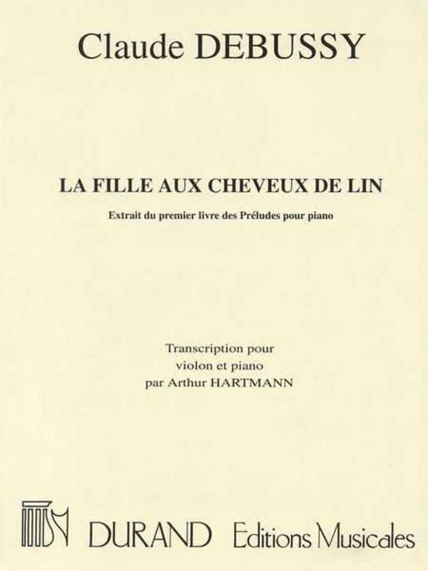 La Fille Aux Cheveux De Lin Violin/Piano Ed Roque Book