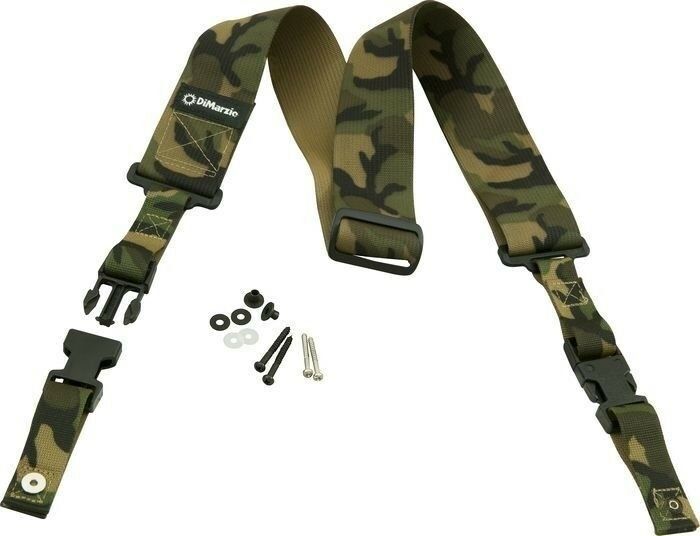 DiMarzio 2 Inch Nylon Clip Lock Guitar Strap, Camouflage finish Cliplock