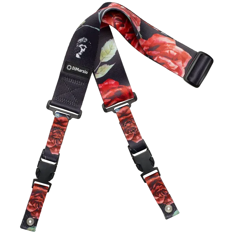 Dimarzio ClipLock Polyphia Floral Muse Black Nylon Guitar Strap