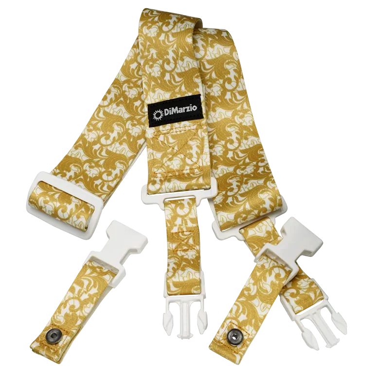 Dimarzio Utopia Cliplock Guitar Strap White/Gold