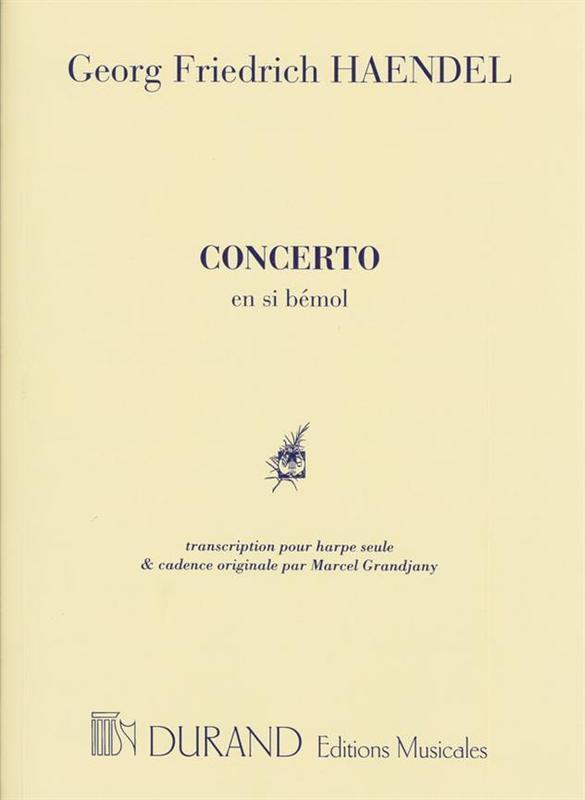 Handel - Concerto B Flat Harp Ed Grandjany (Softcover Book)