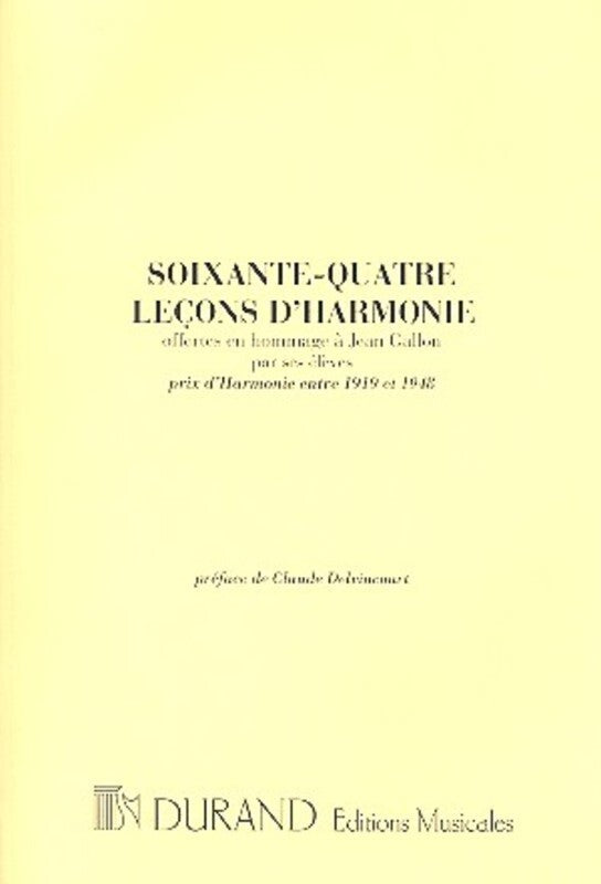 Lecons Dharmonie 64 Offertes En Hommage A Gallo Book