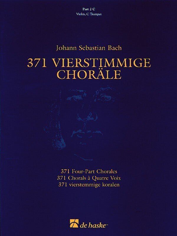 371 Four-Part Chorales Part 2 C Treble Clef by Bach for All Instruments, 76 Pages, De Haske Ensemble Series