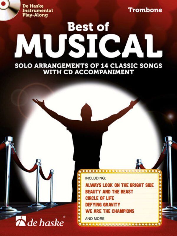 Best of Musical Trombone BK/CD - De Haske Publications, 28 Pages, Intermediate-Level Tunes with Orchestral Accompaniment