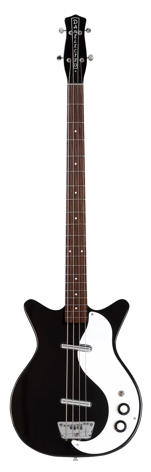 Dan Electro Danelectro 59' DC Long Scale Bass - Vintage Series Electric Guitar in Black — view 2