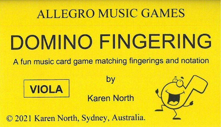 Domino Fingering Card Game for Viola — view 2