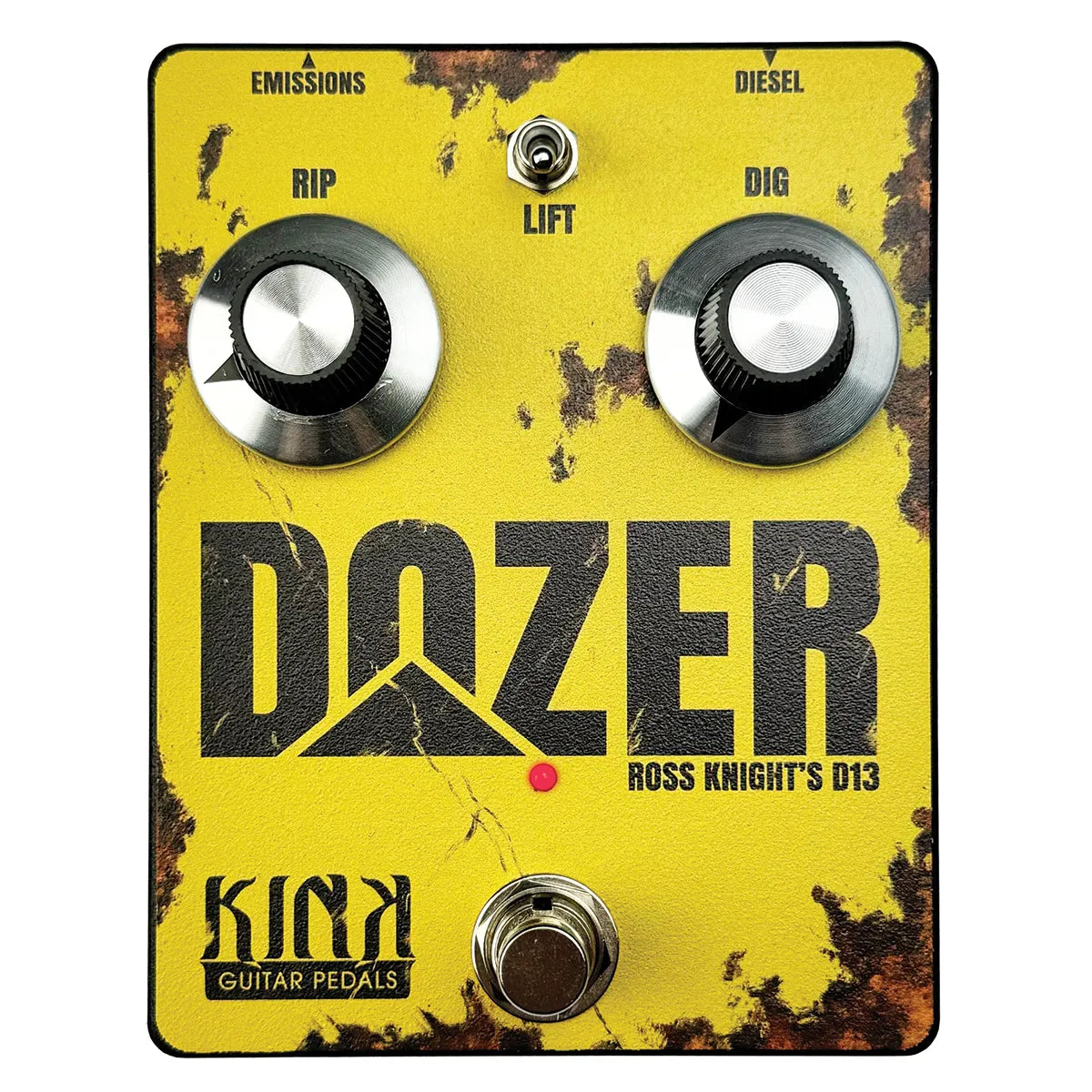 Kink Dozer Fuzz Pedal - Collaboration with Cosmic Psychos, True Bypass, 9V PSU, Suitable for Bass & Electric Guitars