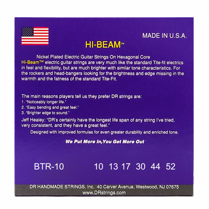 DR Hi-Beam Nickel Plated Electric Guitar Strings Medium to Heavy 10-52 — view 3