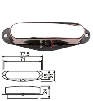Dr Parts Telecaster Ceramic Neck Pickup Chrome 6.1K Ohms