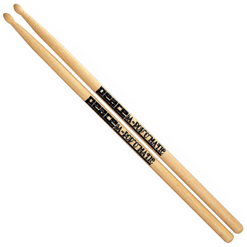Peace Pop-O-Matic Hickory Wood Tip 5A Drum Sticks (1 Pair)