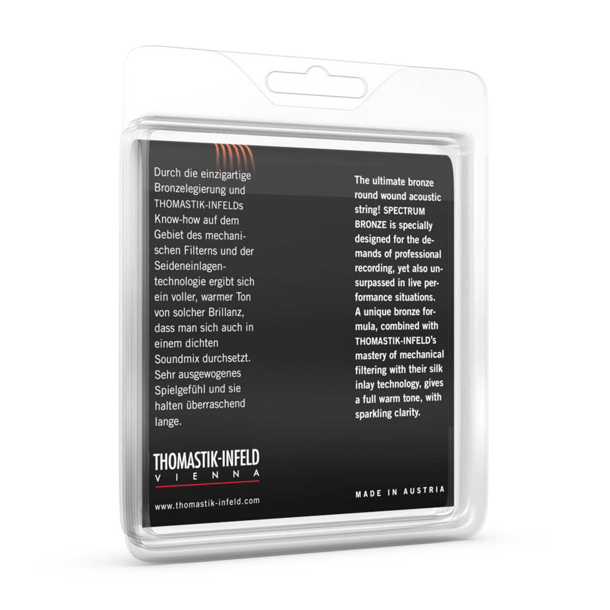 Thomastik SB110T Spectrum Bronze 10-50 Acoustic Guitar String Set Tin Plated Trebles — view 3