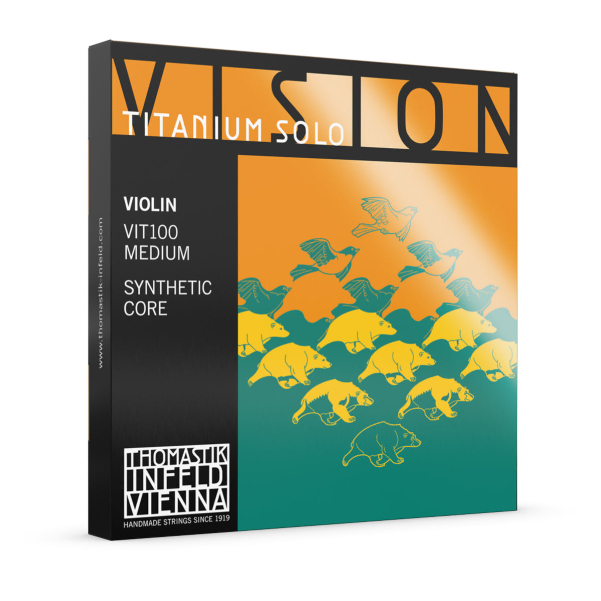 Thomastik VIT100 Vision Titanium Solo Violin 4/4 String Set - Medium Gauge