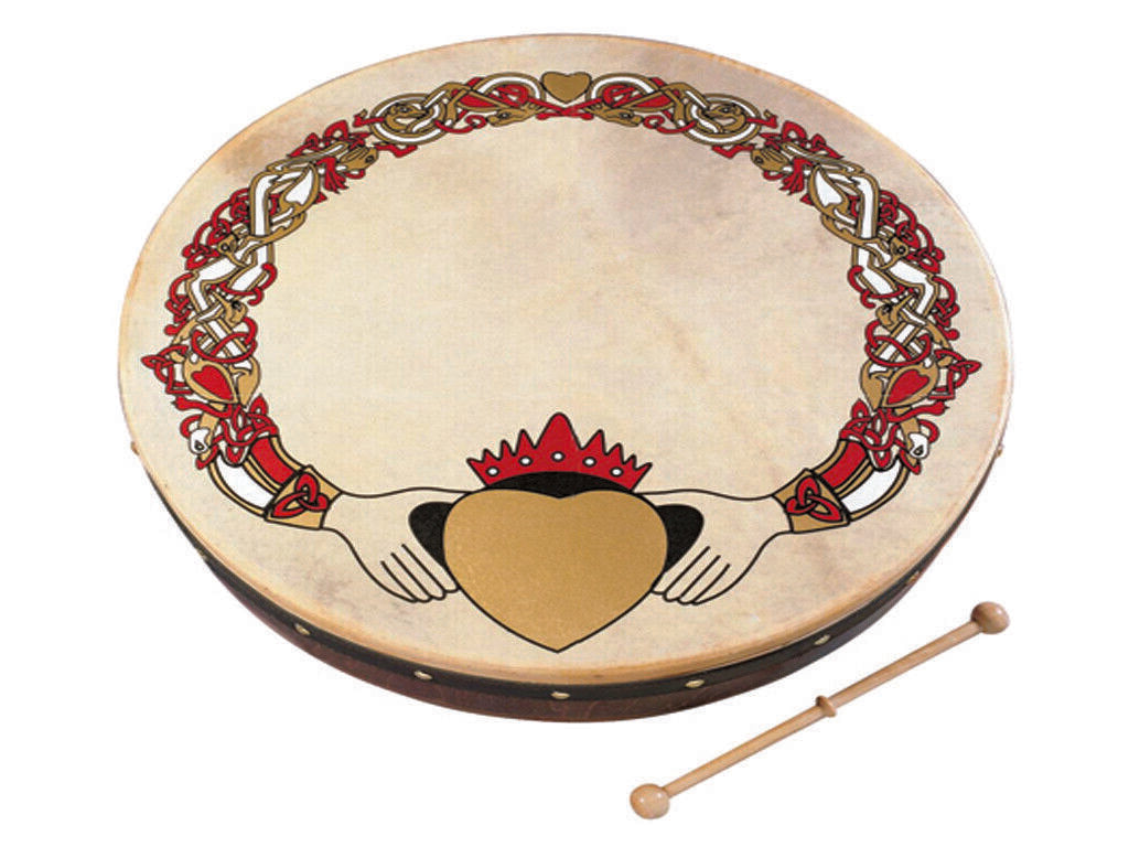 Waltons 12 Inch Claddagh Bodhran with DVD Tutor