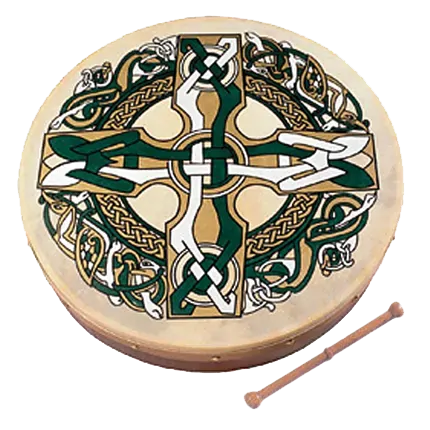 Waltons 12 Inch Bodhran Pack with Gaelic Cross, Beater & DVD
