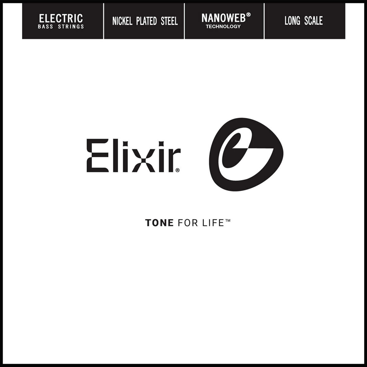 Elixir 15365 Nanoweb Nickel Plated Steel Single Bass String .065