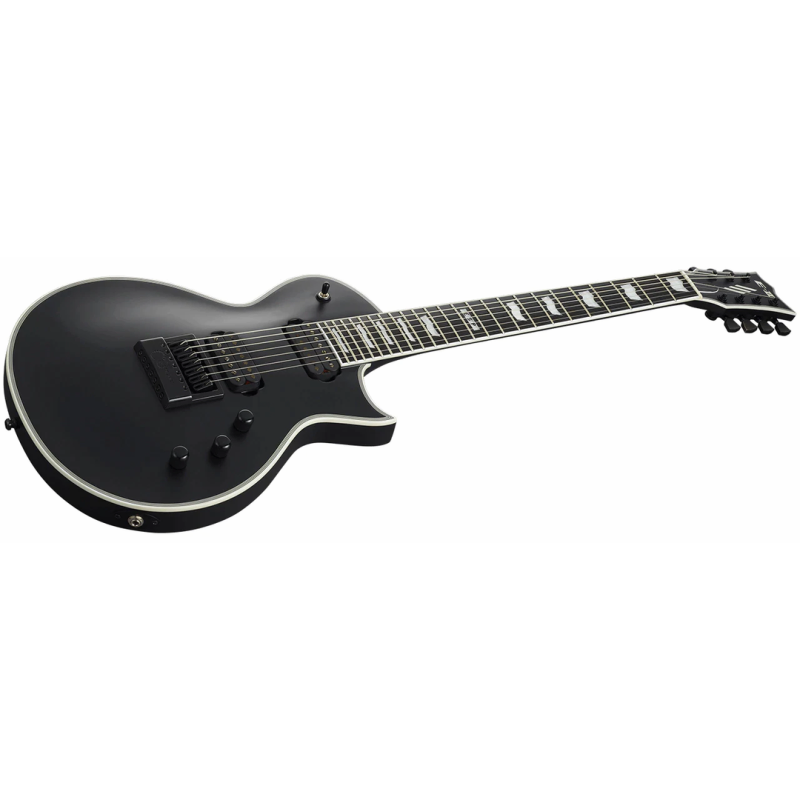 ESP E-II Eclipse-7 EverTune Guitar in Black Satin with Seymour Duncan Pickups and Hardshell Case — view 3