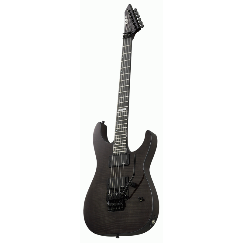 ESP E-II M-II Neck Thru Electric Guitar See Thru Black with EMG 81 Pickups and Floyd Rose Tremolo