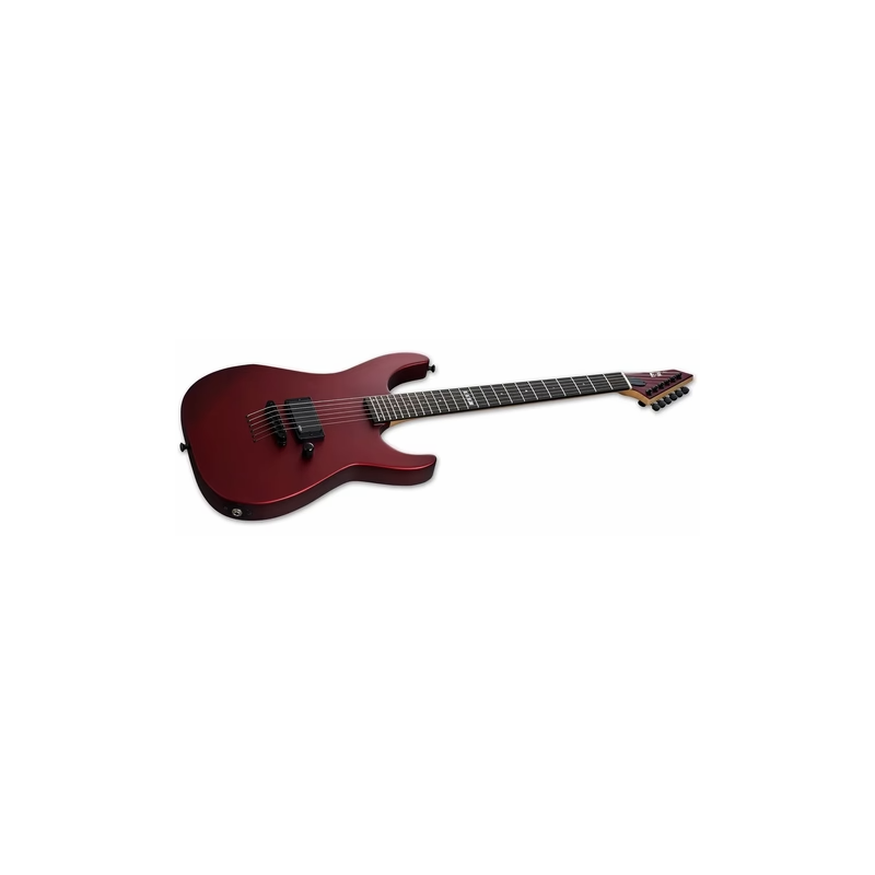 ESP E-II M-I Thru NT Electric Guitar Deep Candy Apple Red Satin with Hardshell Case — view 3