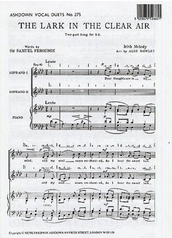 Lark In The Clear Air 2Pt/Piano Rowley Book