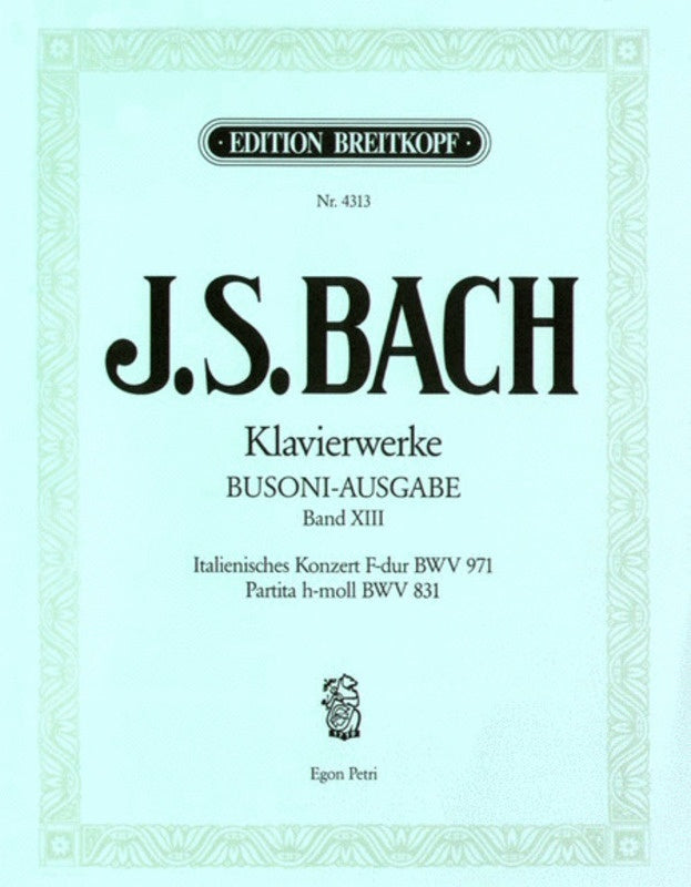 Piano Works Book 13 Bwv 831 971 Book