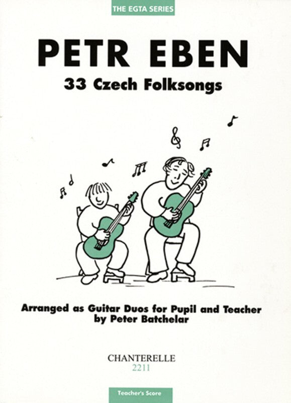 Czech Folksongs 33 Guitar Duos Teacher Score/Parts (Softcover Book)