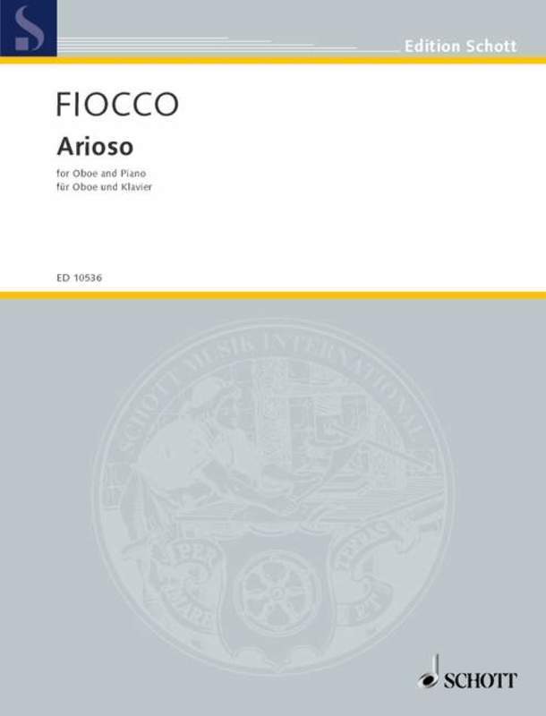Fiocco - Arioso Oboe/Piano (Softcover Book)