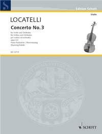 Locatelli Concerto Op. 3 No. 3 F Major for Violin and Piano, Schott Music, 32 Pages