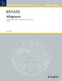 Bryars - Allegrasco for Soprano Saxophone or Clarinet with Piano