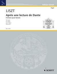 Liszt - Apres Une Lecture de Dante Fantasia Quasi for Organ, Arranged by Helmut Deutsch, Schott Music, 56 Pages