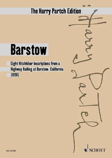 Partch: Barstow — Study Score (Schott Music)